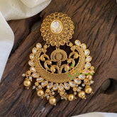 Gold Look Alike Single Jada Billai -Gold Beads with Pearls-G10231