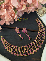 Red Comet CZ Stone Choker -G2813