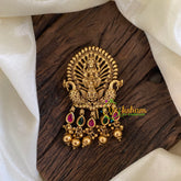 Gold Look Alike Single Jada Billai -Lakshmi-Red Green-G10237