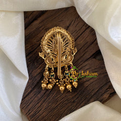 Gold Look Alike Single Jada Billai -Lakshmi-Red Green-G10237