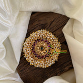 Antique Cluster Pearl Billai -Red Green-G10229