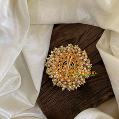 Antique Cluster Pearl Billai -Red-Lakshmi-G10228