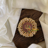 Antique Cluster Pearl Billai -Lakshmi-Red-G10227