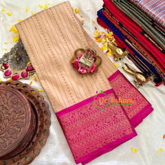 Half White with Pink Kanchi Silk -VS1577