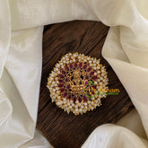 Antique Cluster Pearl Billai -Lakshmi-Red-G10224