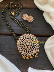 White Kundan Pendant Mangalsutra Chain -G7704