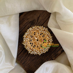 Antique Cluster Pearl Billai -Red Green-G10220