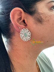 American Diamond Stud -Pastel Green Designer Earrings -G6611