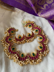 Precious Kundan Jadau Chandbali Neckpiece -J018
