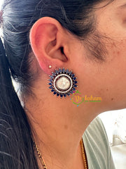 Dark Blue American Diamond Stud -G6614