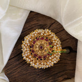 Antique Cluster Pearl Billai -Red-G10214