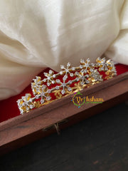 Premium White AD Stone Floral Bangle-G4231