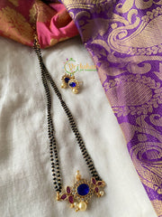 Blue Stone Pendant Mangalsutra Chain -G1868