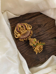 Premium Lakshmi Single Jada Billai -Temple Bun Billai -Red White -G2194