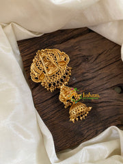 Premium Lakshmi Single Jada Billai -Temple Bun Billai -Red White -G2194