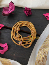 Traditional AD Stone Mogappu Chain-Green White Red -Round 1-G4202