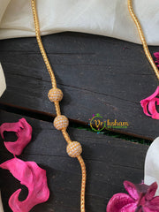 Traditional AD Stone Mogappu Chain-White-Round 2-G4209