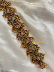 AD Stone Lakshmi Jada Billai-Gold Bead-G6184