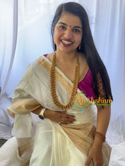 Precious Jadau Kundan Lakshmi Coin Haram-J721