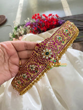 Exquisite Kundan and Kemp Hip Belt -Golden Beds Ghungroo Finish-G3315