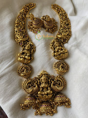 Antique Lakshmi Temple Haram -Intricately designed Lakshmi Neckpiece -G1711
