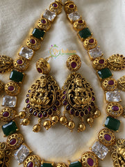 Lakshmi Mid Length Neckpiece with AD Stone -g1714