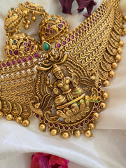 Premium AD Stone Lakshmi Choker Short Neckpiece-G3339