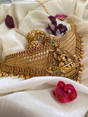 Premium AD Stone Lakshmi Choker Short Neckpiece-G3339