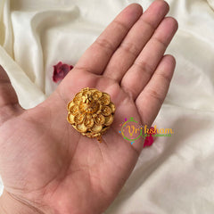 Gold Look Alike AD Stone Kumkum Box-G4236