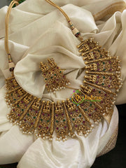 Premium Layered Lakshmi Neckpiece-Lakshmi Choker-G3342