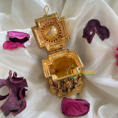 Antique Krishna Kumkum Box-Temple Kumkum Box -G4240