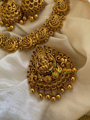 Premium Lakshmi Short Neckpiece-Temple Neckpiece-G3347