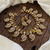 AD Stone Maanga Choker Short Neckpiece-White-G10305