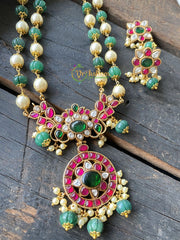 Exquisite Jadau Kundan Pendant Mala -J032