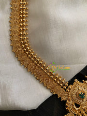 Traditional Kerala Coin Style Short Neckpiece-Green-G4278