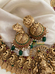 Premium Lakshmi Pendant Kaasumala Temple Short Neckpiece-G3353