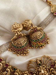 Premium Lakshmi Pendant Kaasumala Temple Short Neckpiece-G3357