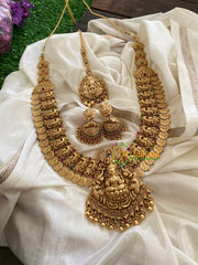 Premium Lakshmi Pendant Kaasumala Haram Long Neckpiece-G3356