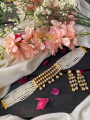 Royal Pearl and Kundan High Neck Choker-G2720