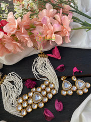 Royal Pearl and Kundan High Neck Choker-Oblong-G2719