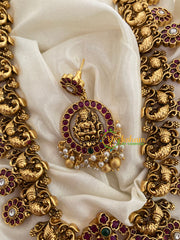 Premium AD Stone Reversible Pendant Haram-Gold Bead-G3360