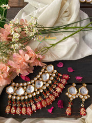 Royal Mirror Kundan Choker with Meenakari Work -G2750