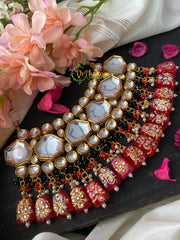 Royal Mirror Kundan Choker with Meenakari Work -G2750