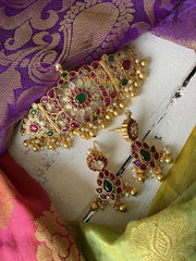 Premium Kemp High neck Choker -Red Green White -G1774