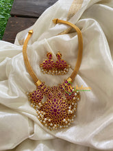 Premium AD Stone Addigai Short Neckpiece -Red-G3367