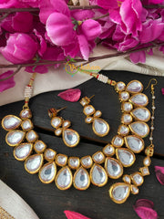 Royal Mirror Kundan Choker Set with Tikka-G2714