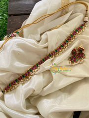 Red Green AD Stone Choker-G3394