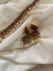 Red Green AD Stone Choker-G3394