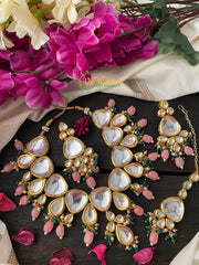 Royal Mirror Kundan Choker Set with Tikka-G2751