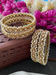 Premium Pearl set Kundan Bangles -G2746